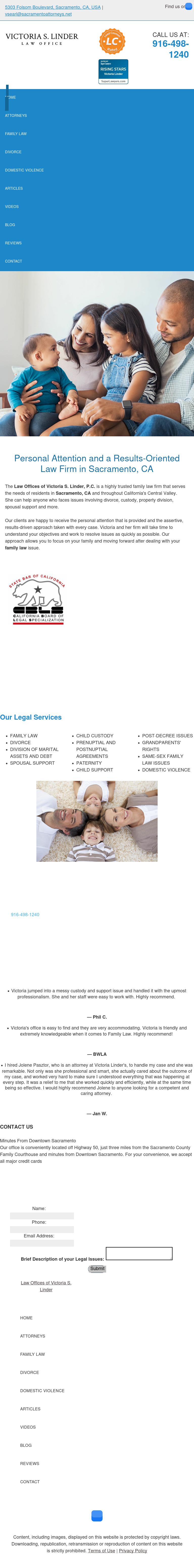 Law Offices of Victoria S. Linder, PC - Sacramento CA Lawyers