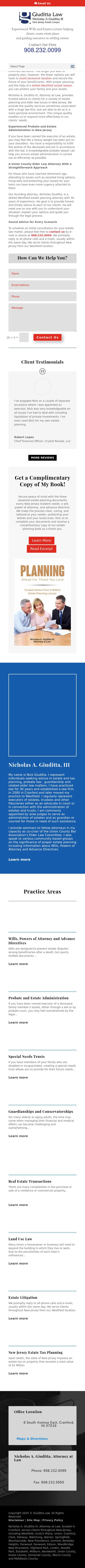 Nicholas A. Giuditta, III, Attorney at Law - Westfield NJ Lawyers