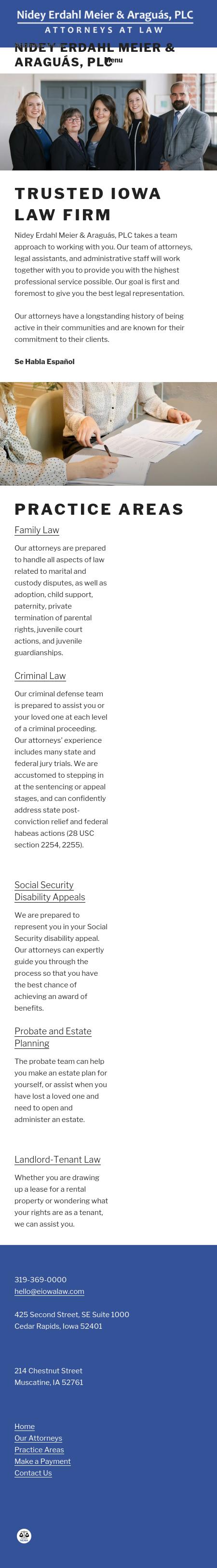 Nidey, Erdahl, Tindal & Fisher, PLC - Muscatine IA Lawyers