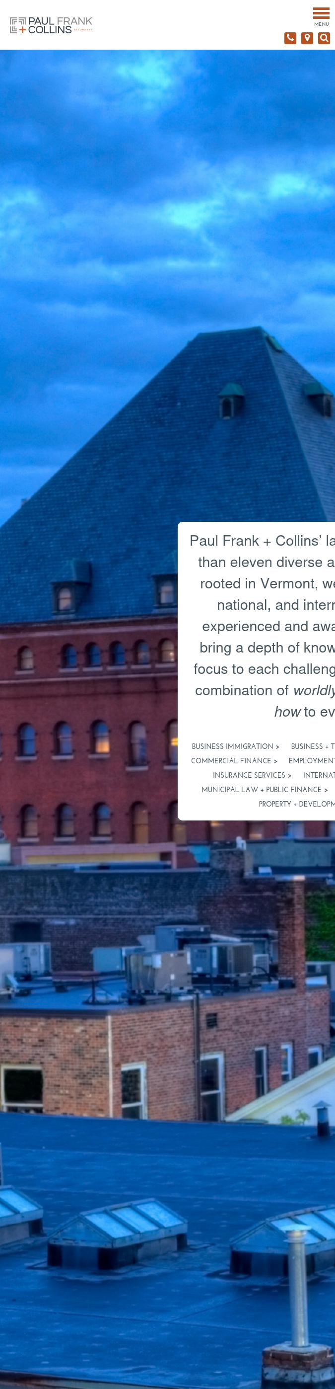 Paul Frank + Collins P.C. - Burlington VT Lawyers