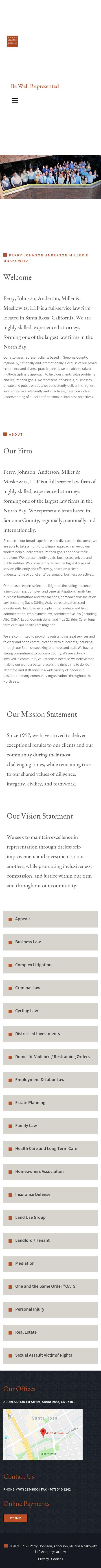 Perry, Johnson, Anderson, Miller & Moskowitz LLP - Santa Rosa CA Lawyers