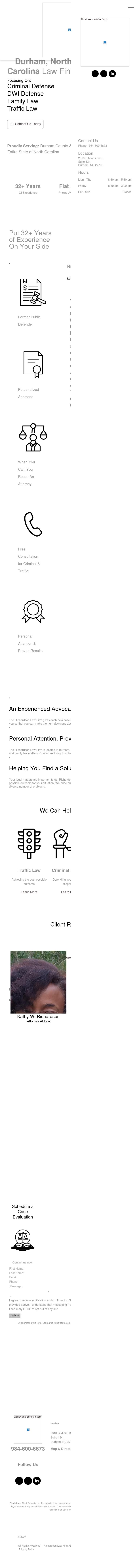 Richardson Law Firm, PLLC - Durham NC Lawyers