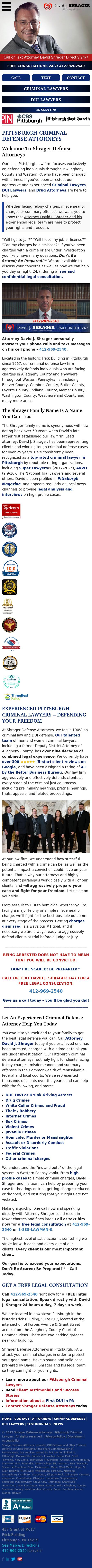 Shrager Defense Attorneys - Pittsburgh PA Lawyers