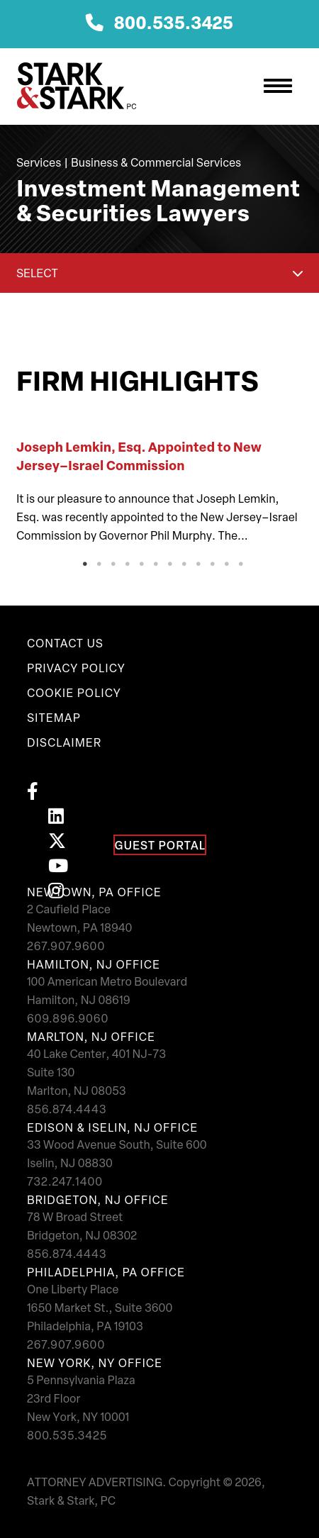 Stark & Stark Attorneys at Law - Lawrenceville NJ Lawyers