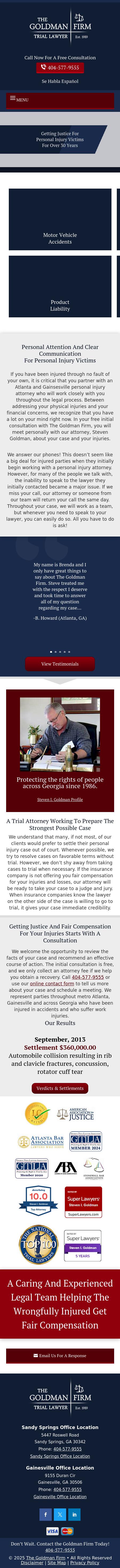 Steven I. Goldman - Attorney at Law - Gainesville GA Lawyers