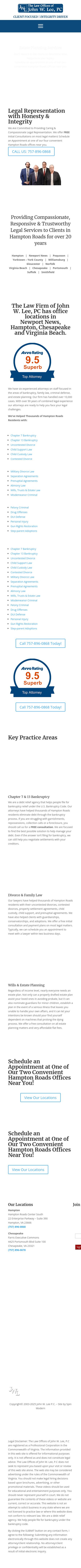The Law Firm of John W. Lee, P.C. - Virginia Beach VA Lawyers
