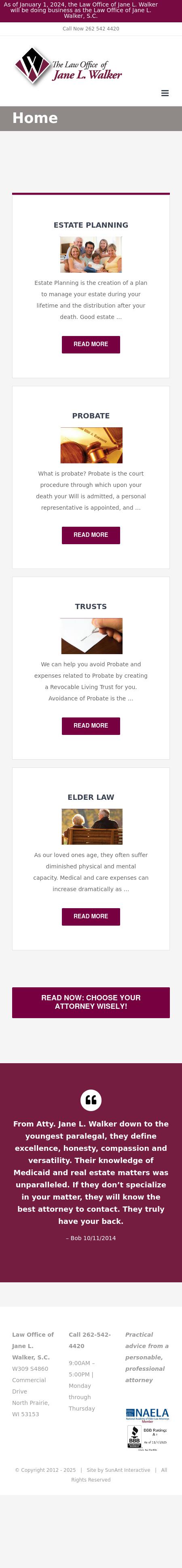 The Law Office of Jane L. Walker - Waukesha WI Lawyers