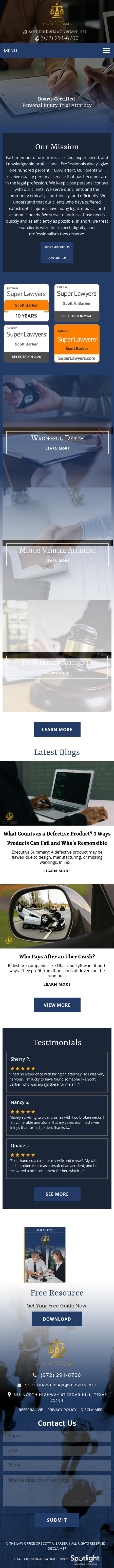 The Law Office of Scott A. Barber - Cedar Hill TX Lawyers