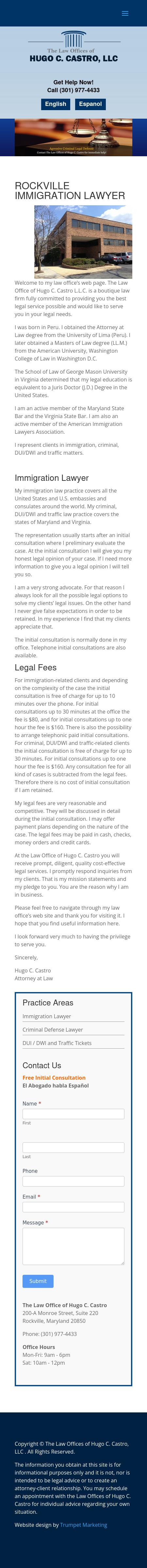 The Law Offices of Hugo C. Castro, LLC - Rockville MD Lawyers