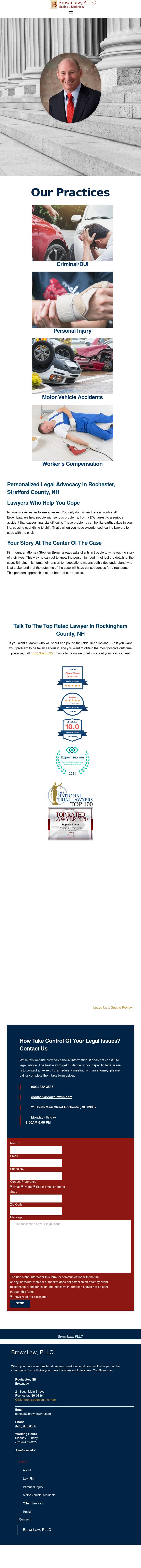 The Law Offices of Stephen C. Brown & Associates - Rochester NH Lawyers