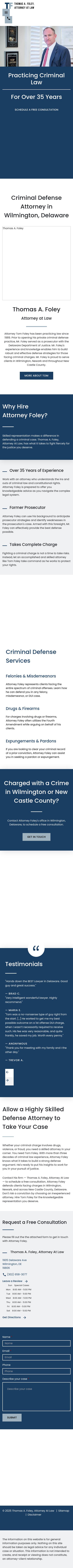 Thomas A. Foley Attorney at Law - Wilmington DE Lawyers