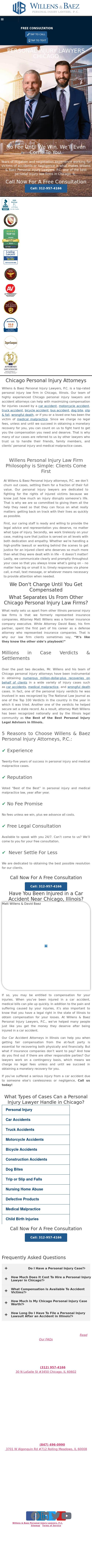 Willens & Baez Personal Injury Lawyers, P.C. - Chicago IL Lawyers