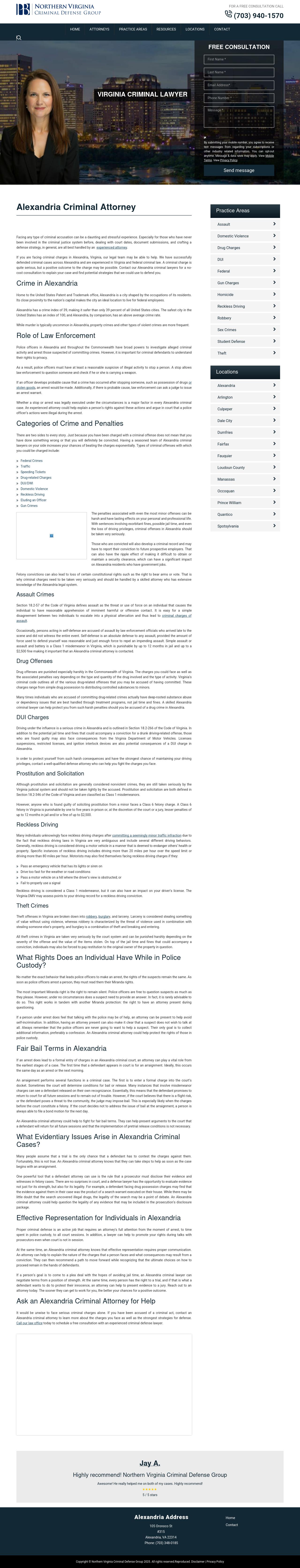 Northern Virginia Criminal Defense Group - Alexandria VA Lawyers
