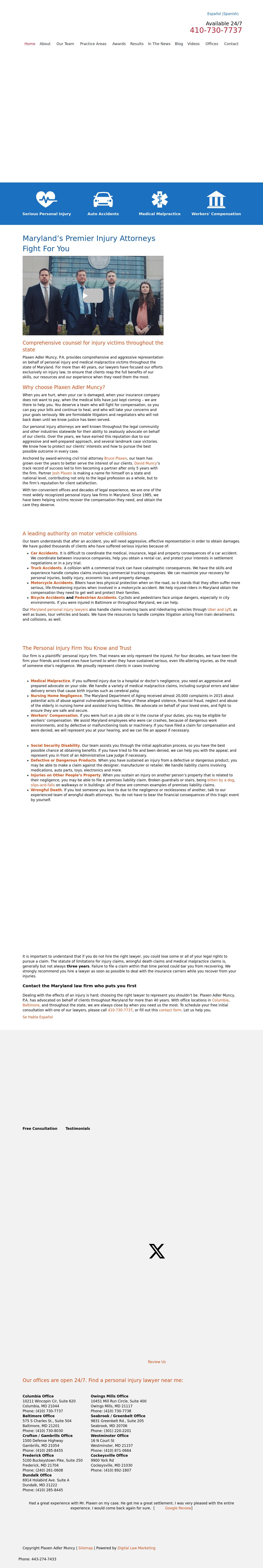 Plaxen & Adler PA - Owings Mills MD Lawyers