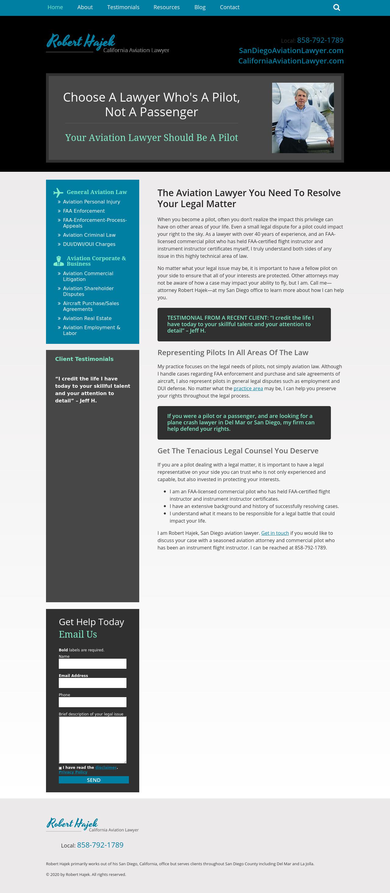 Robert Hajek - Del Mar  CA Lawyers