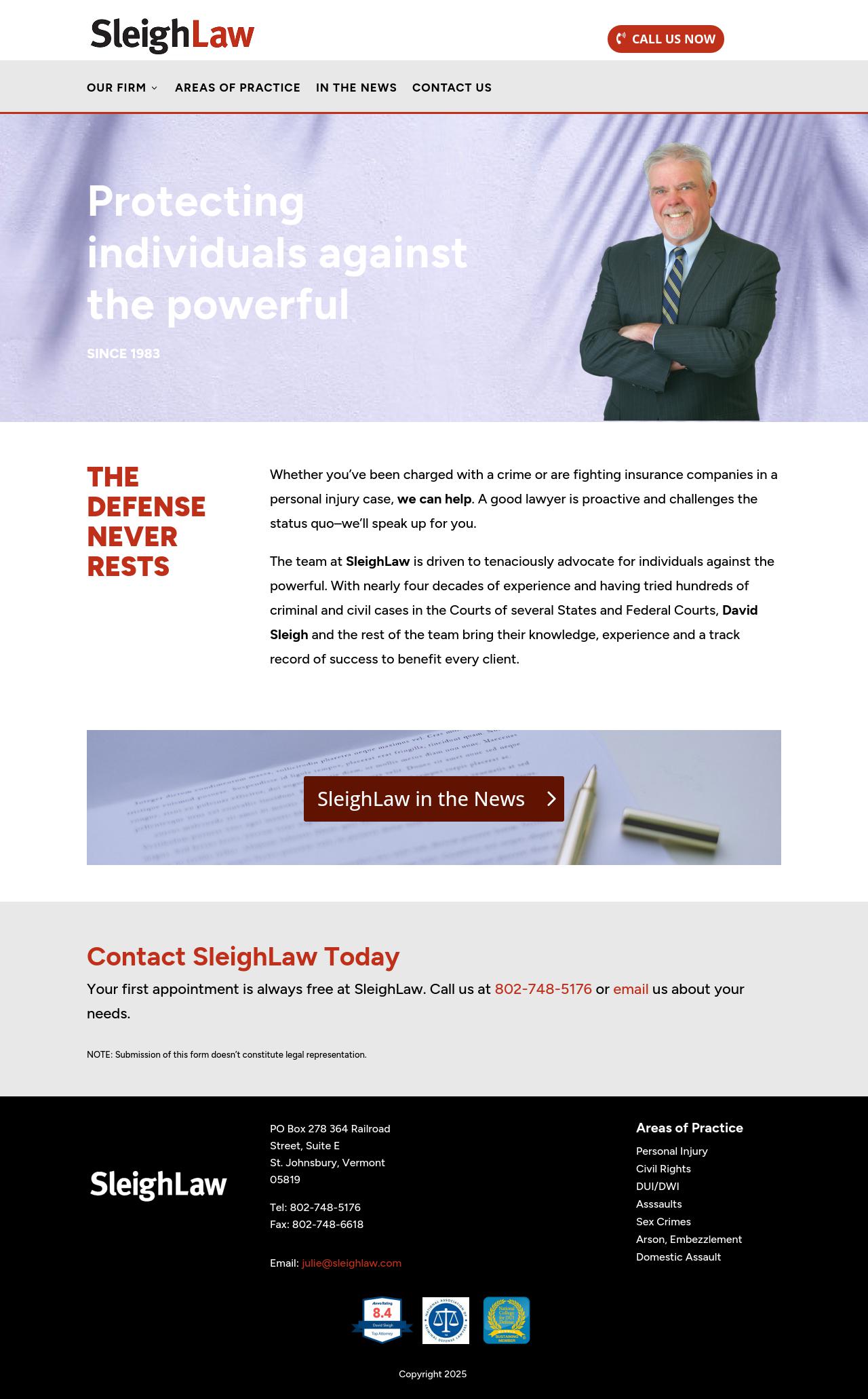 Sleigh Law - St. Johnsbury VT Lawyers