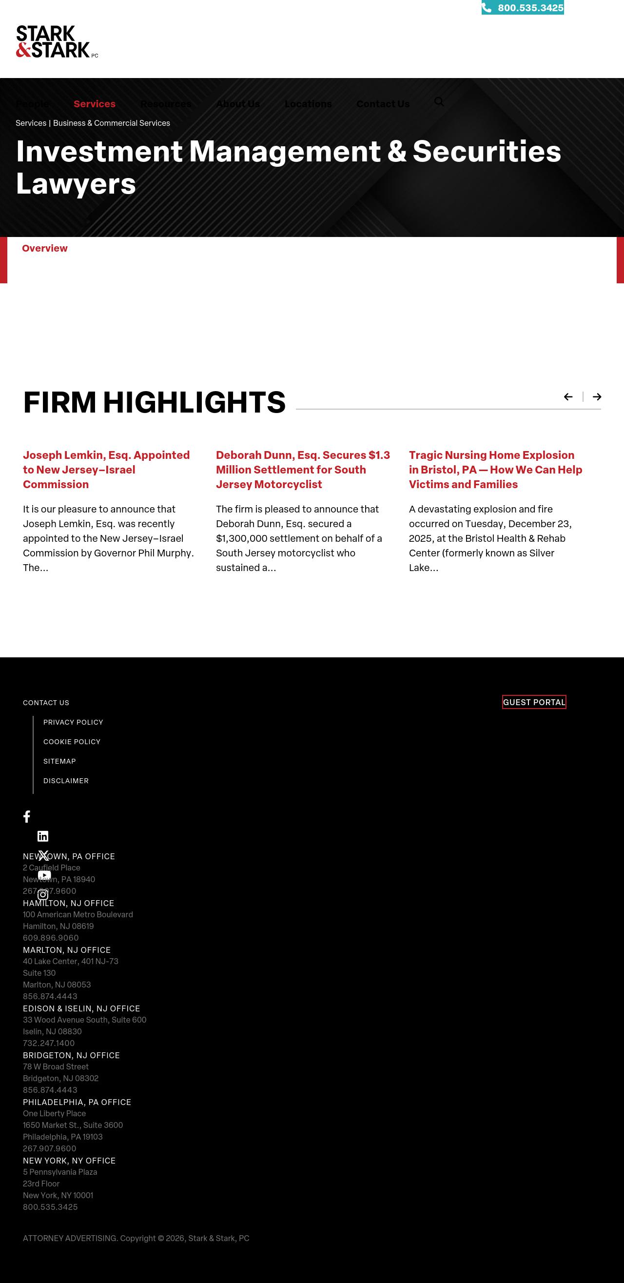 Stark & Stark Attorneys at Law - Lawrenceville NJ Lawyers