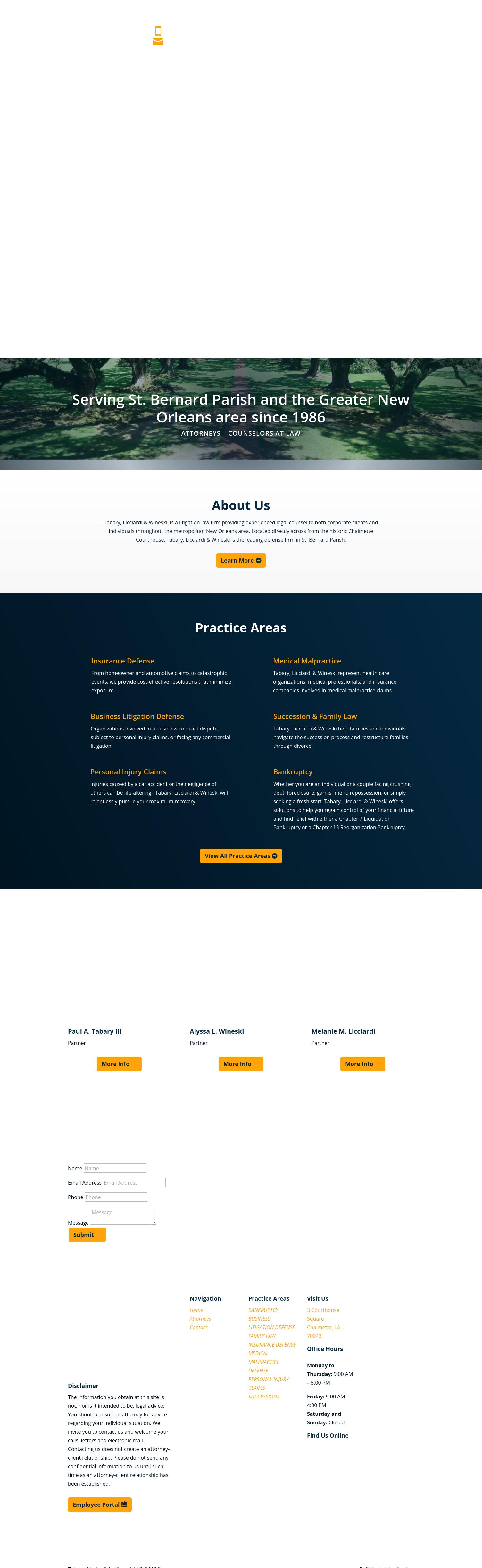 Tabary & Borne, L.L.C. - Chalmette LA Lawyers