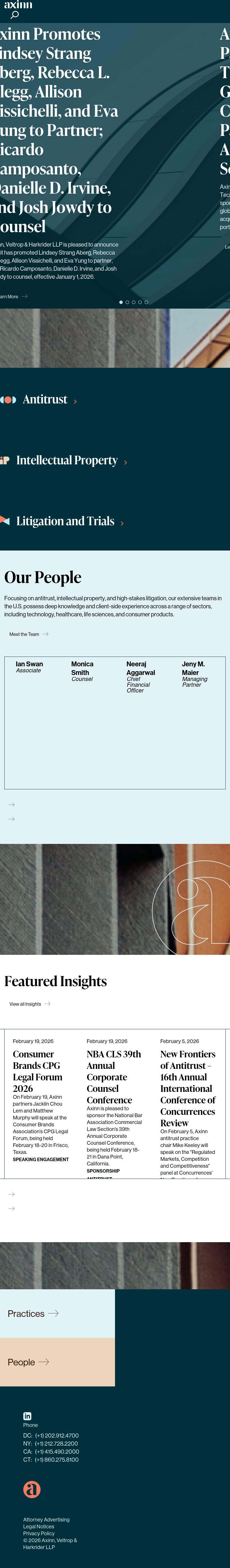 Axinn, Veltrop & Harkrider LLP - New York NY Lawyers