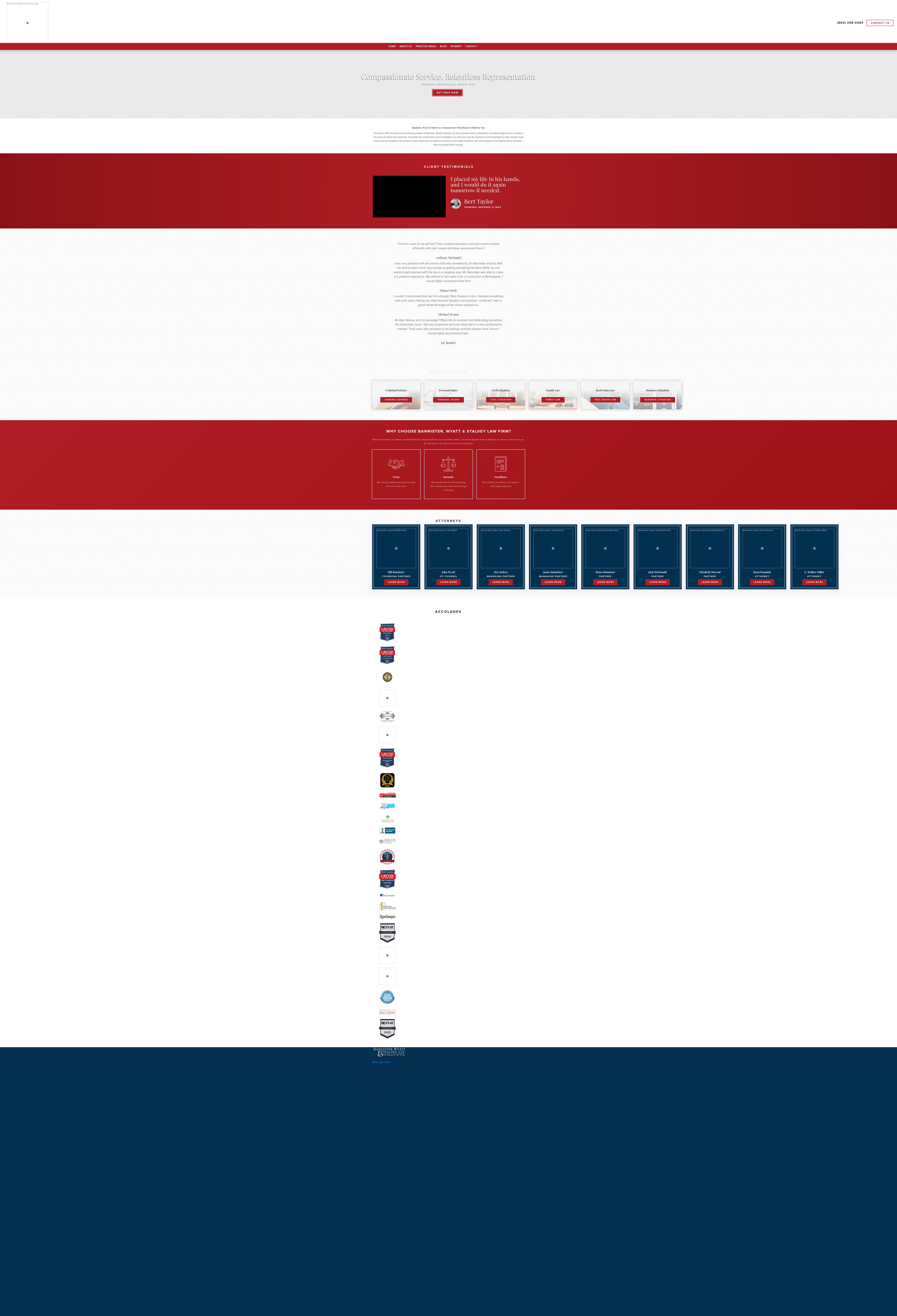 Bannister, Wyatt & Stalvey, LLC - Greenville SC Lawyers