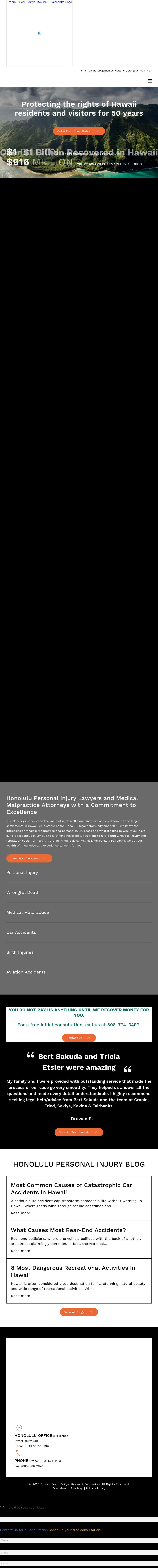 Cronin Fried Sekiya Kekina & Fairbanks - Honolulu HI Lawyers