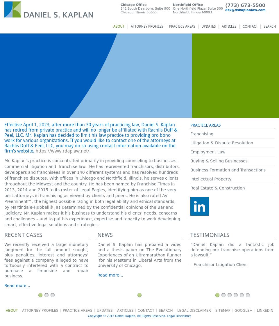 Daniel S. Kaplan - Chicago IL Lawyers