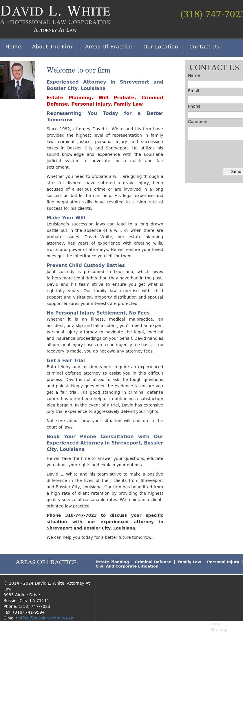 David L. White, Attorney at Law - Bossier City LA Lawyers