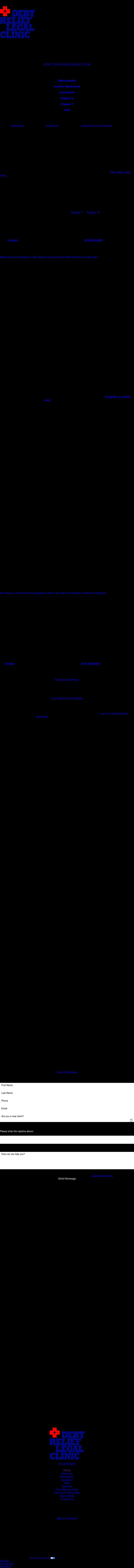 Debt Relief Legal Clinic - San Diego CA Lawyers