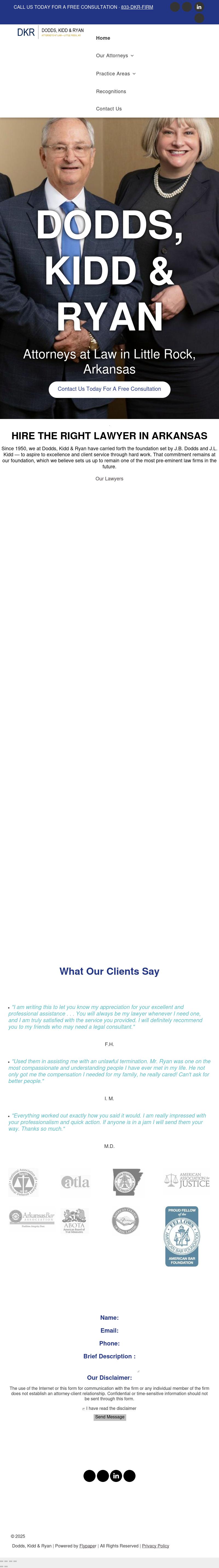 Dodds, Kidd & Ryan - Little Rock AR Lawyers