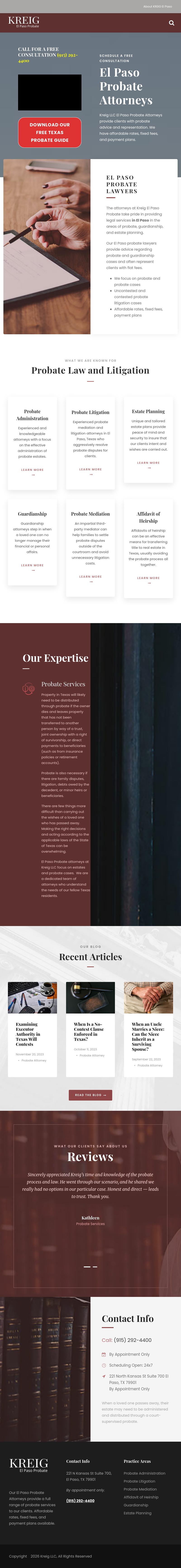 El Paso Probate, Kreig LLC - EL Paso TX Lawyers
