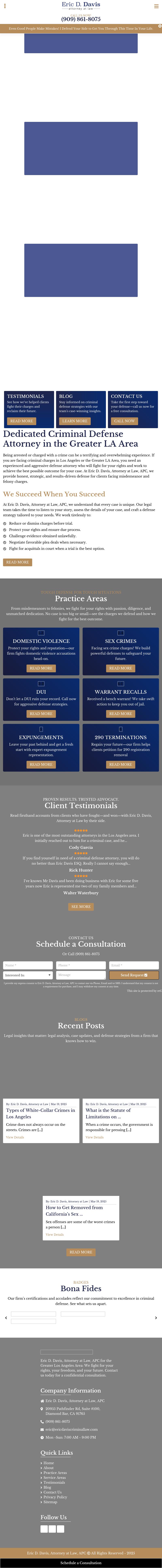 Eric D. Davis Attorney at Law - Diamond Bar CA Lawyers