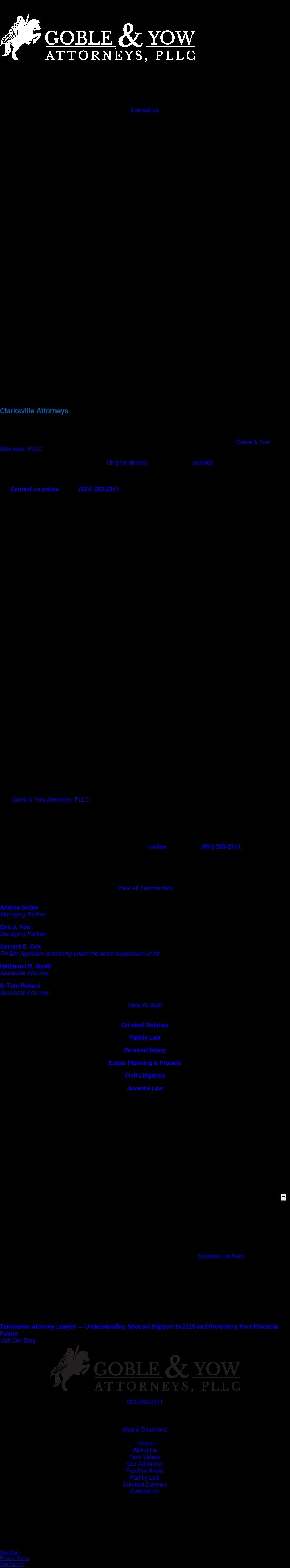 Goble Law Firm - Clarksville TN Lawyers