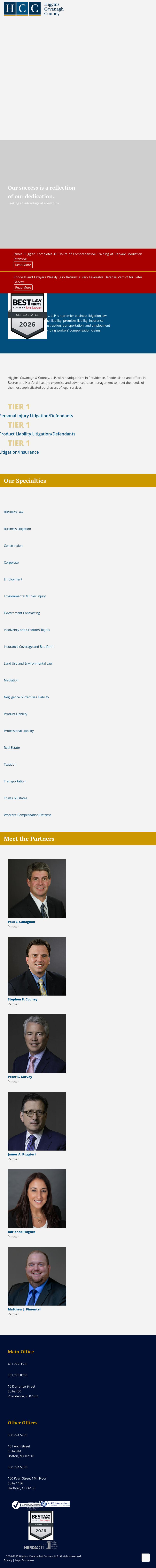 Higgins, Cavanagh & Cooney, LLP - Providence RI Lawyers