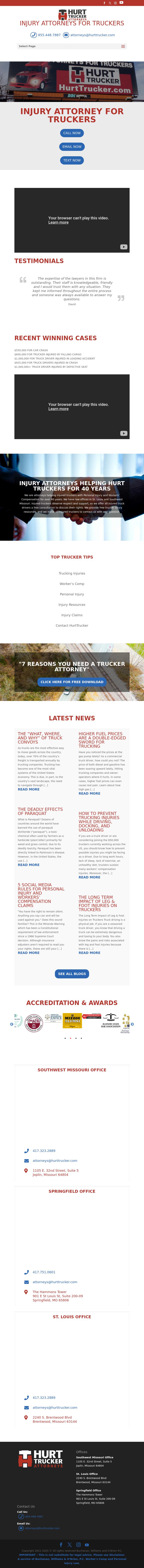 Hurt Trucker Attorneys - St. Louis MO Lawyers