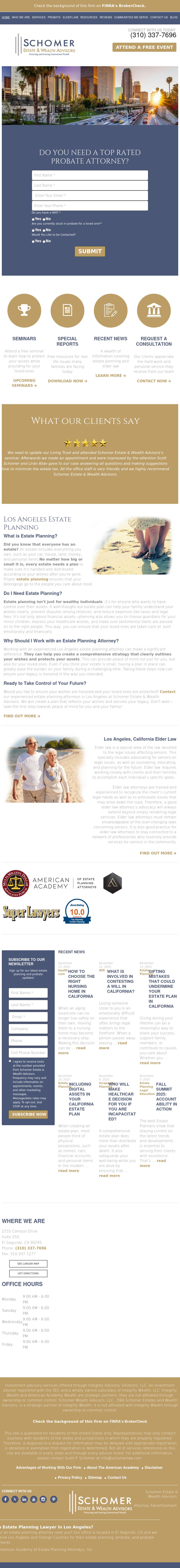 Schomer Estate & Wealth Advisors - El Segundo CA Lawyers