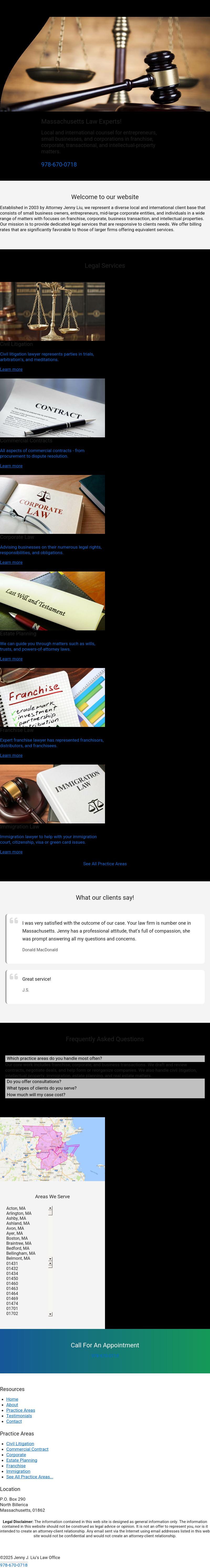 Juan Liu - N. Billerica MA Lawyers