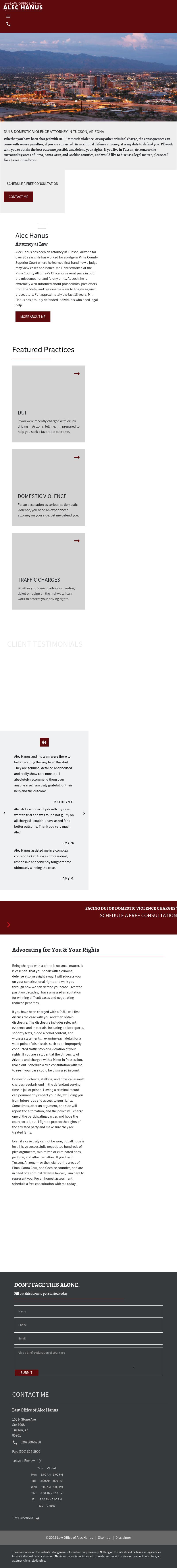 Law Office of Alec Hanus - Tucson AZ Lawyers