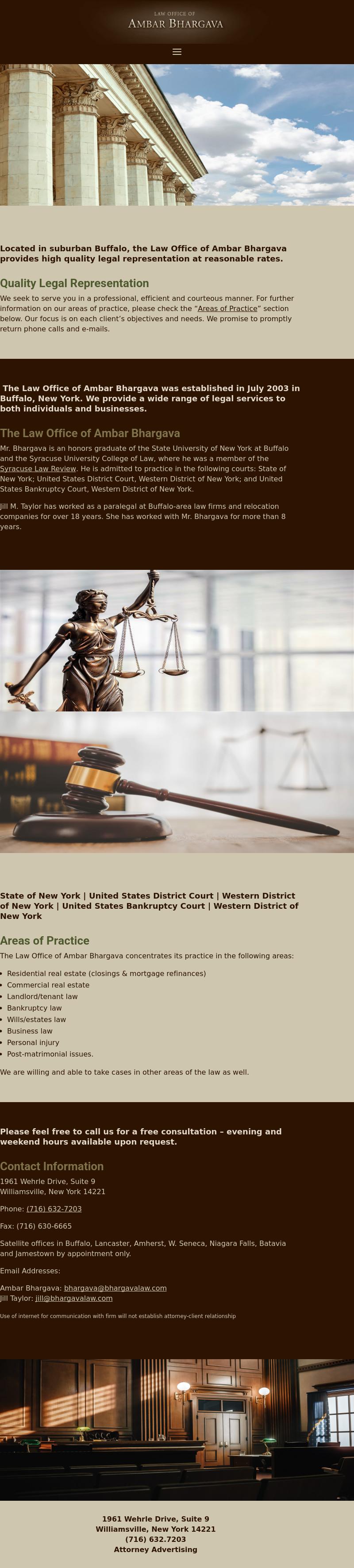 Law Office of Ambar Bhargava - Williamsville NY Lawyers