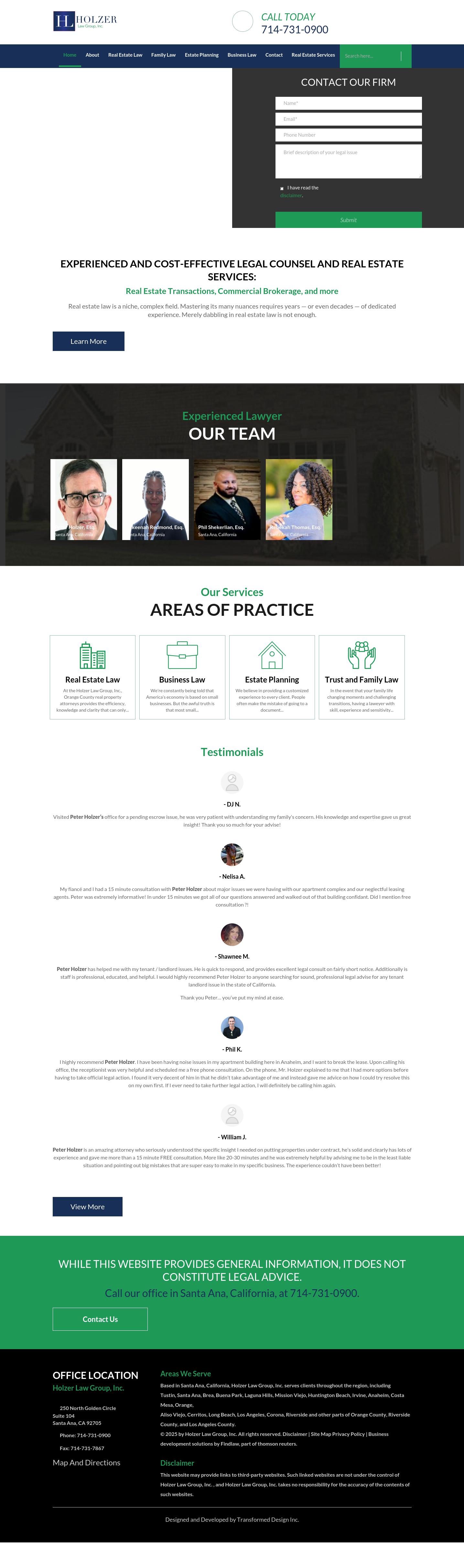 Law Office of Peter Holzer - Tustin CA Lawyers