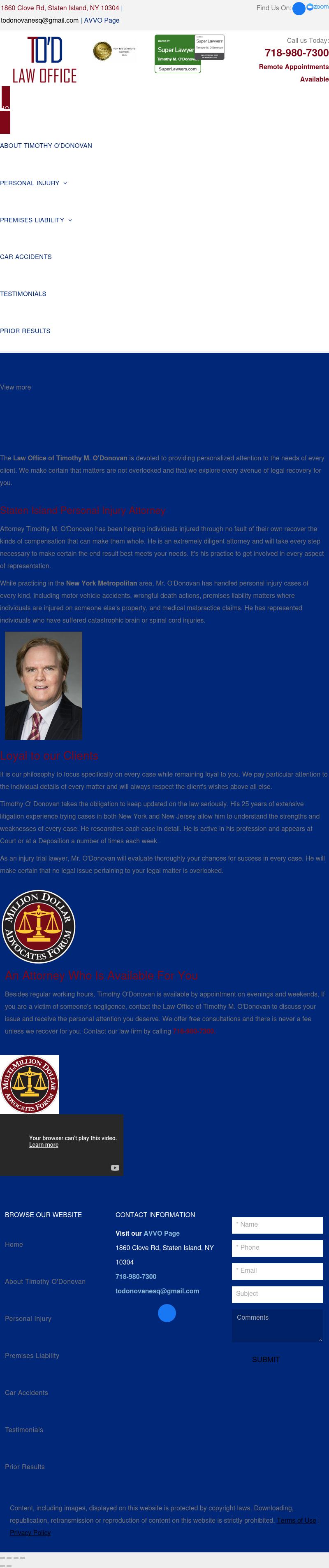 Law Office of Timothy M. O'Donovan - Staten Island NY Lawyers