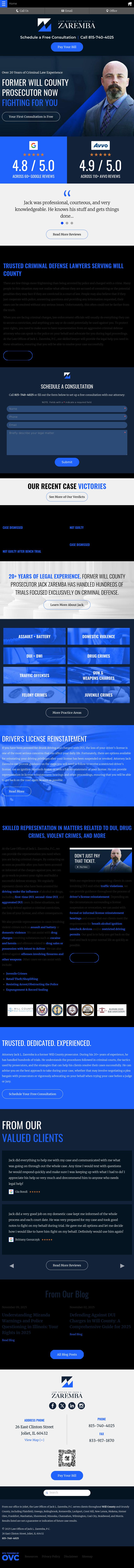 Law Offices of Jack L Zaremba PC - Joliet IL Lawyers