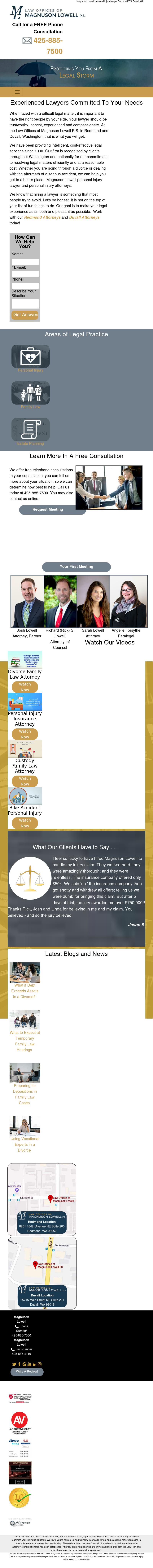 Law Offices of Magnuson Lowell P.S. - Spokane WA Lawyers