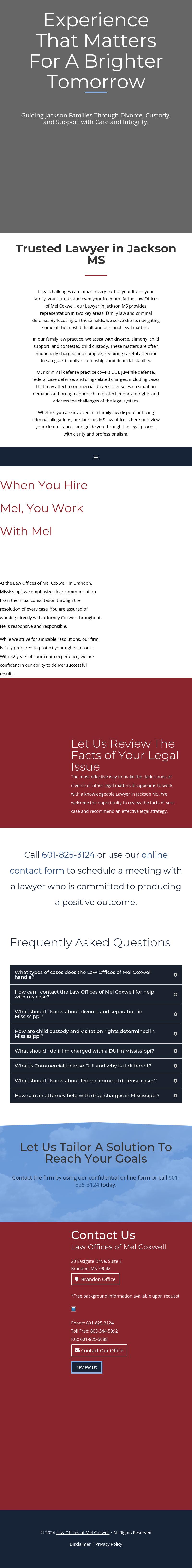 Law Offices of Mel Coxwell - Brandon MS Lawyers