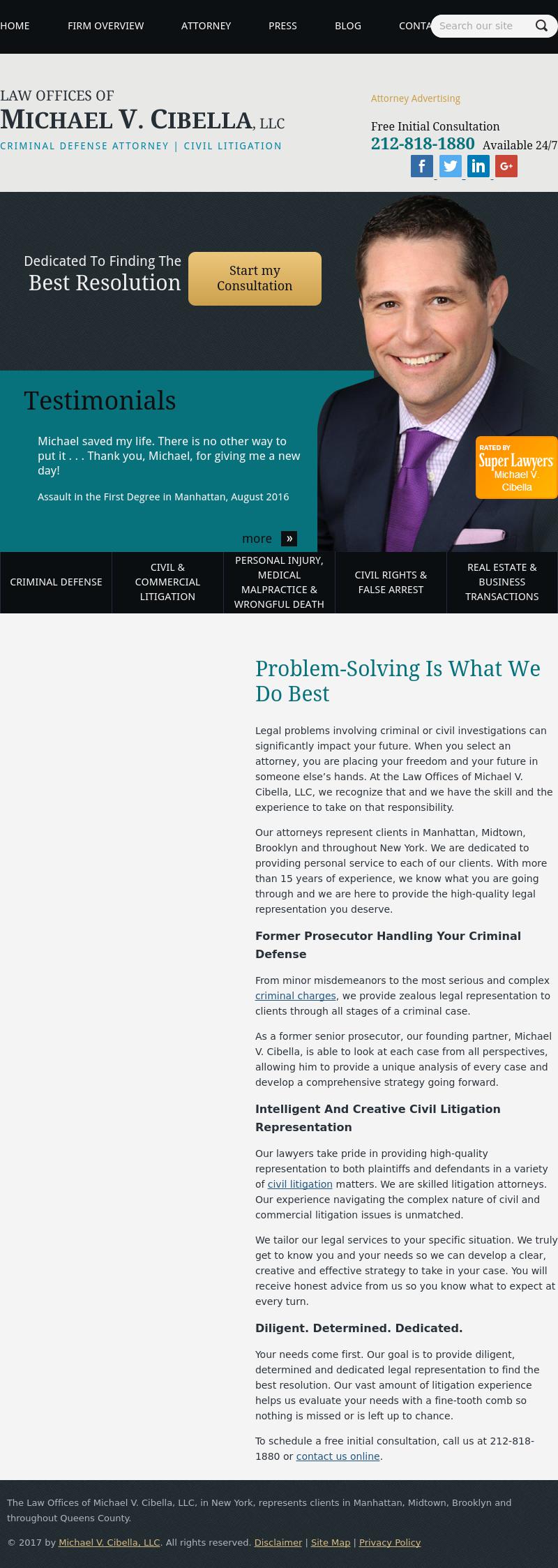 Law Offices of Michael V. Cibella, LLC - New York NY Lawyers