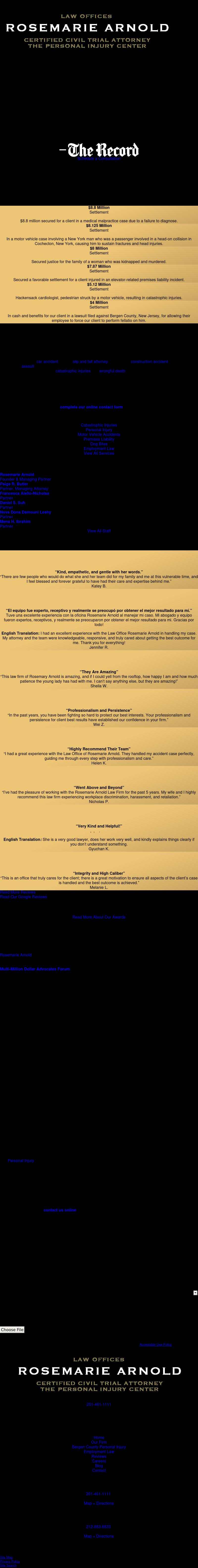 Law Offices Rosemarie Arnold - Fort Lee NJ Lawyers