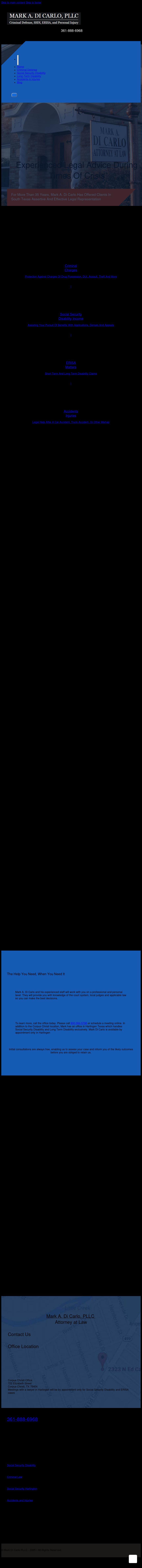 Mark A. Di Carlo, PLLC Attorney at Law - Corpus Christi TX Lawyers