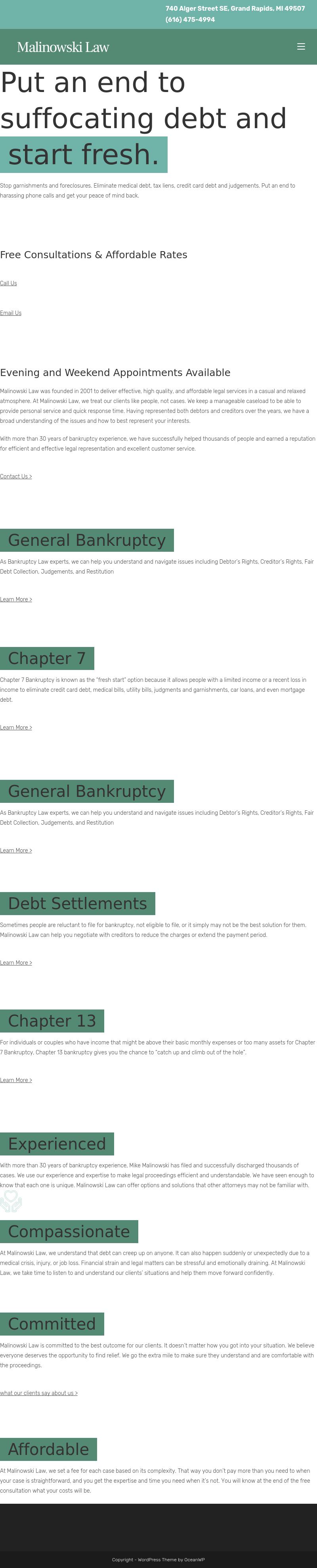 Michael M. Malinowski PLC - Grand Rapids MI Lawyers