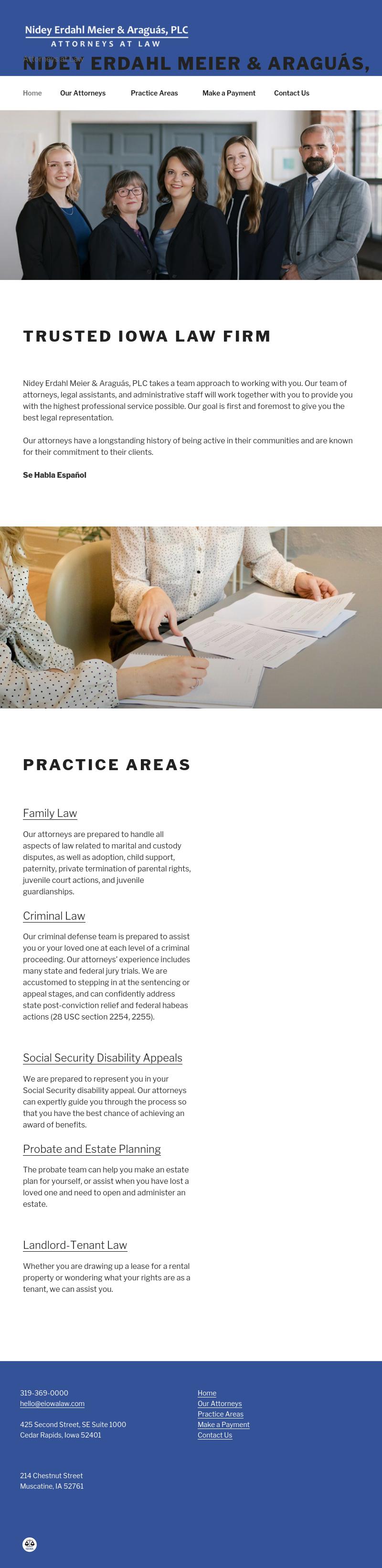 Nidey, Erdahl, Tindal & Fisher, PLC - Williamsburg IA Lawyers