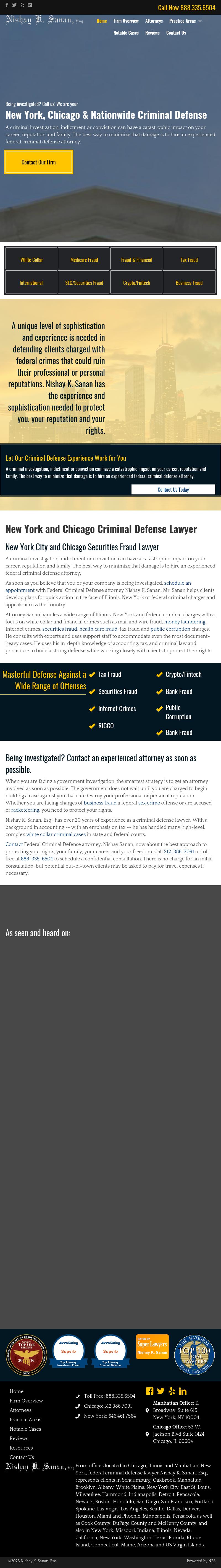 Nishay K. Sanan, Esq. - New York NY Lawyers