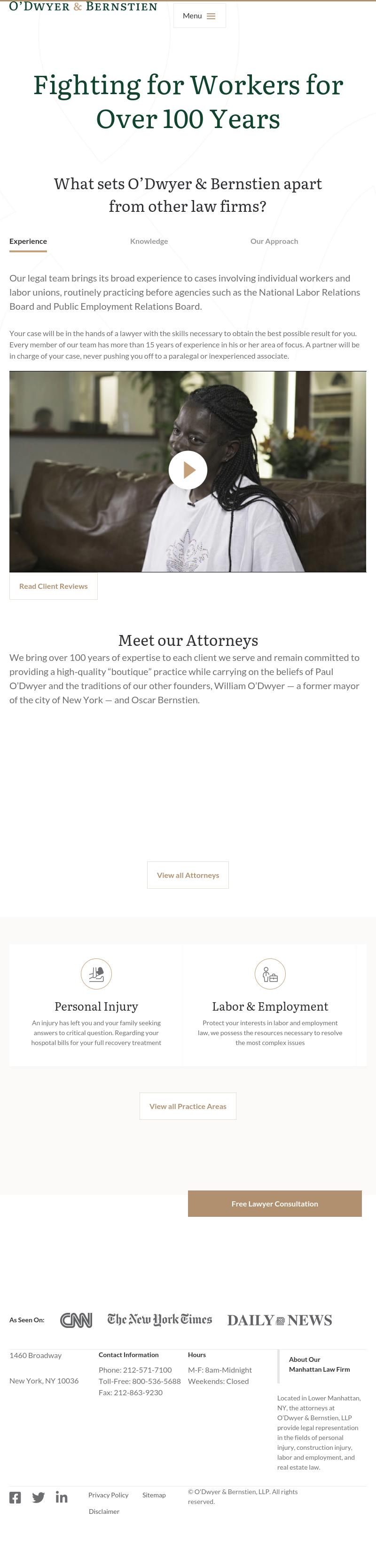 O'Dwyer & Bernstien, LLP - New York NY Lawyers